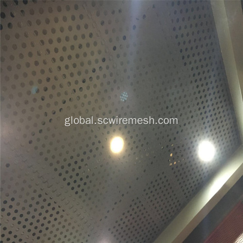 Perforated Aluminium Mesh Gray Coated Round Hole Perforated Metal Ceiling Factory